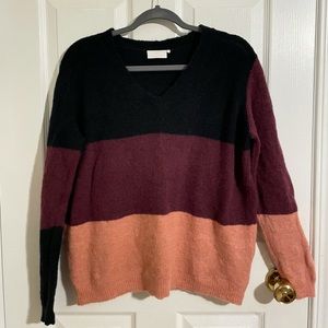Colour Block Knit Sweater